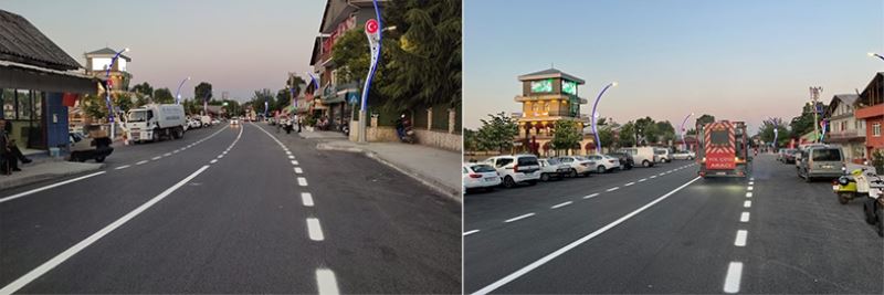 Büyükşehir, Başiskele Kullar Karamürsel Caddesinde yol çizgileri de çekildi