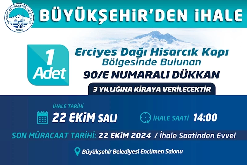 Büyükşehir’den İhale