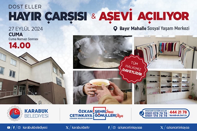 Dost Eller Hayır Çarşısı ve Aşevi Açılıyor