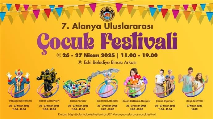 ALANYA ULUSLARARASI ÇOCUK FESTİVALİ BAŞLIYOR