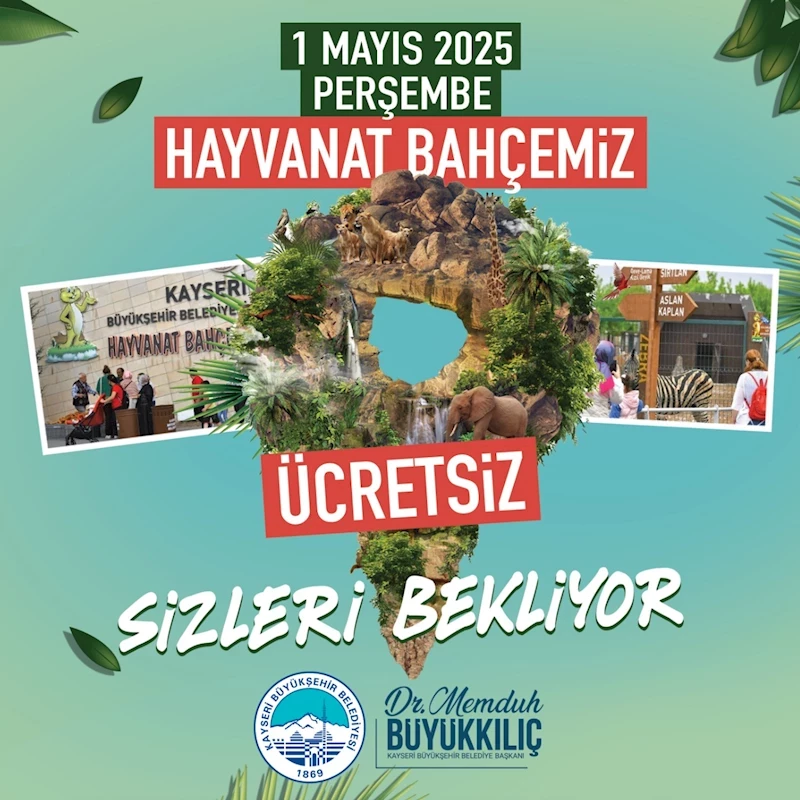 Büyükşehir Hayvanat Bahçesi, 1 Mayıs’a Özel Ücretsiz Olacak