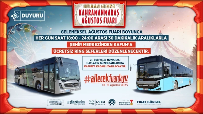 Büyükşehir’den Fuara Ulaşım Kolaylığı; Ücretsiz Ring Seferleri Düzenlenecek