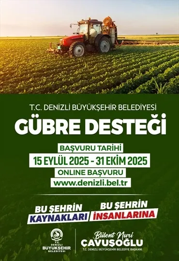 Denizli Büyükşehir’den çiftçiye gübre desteği